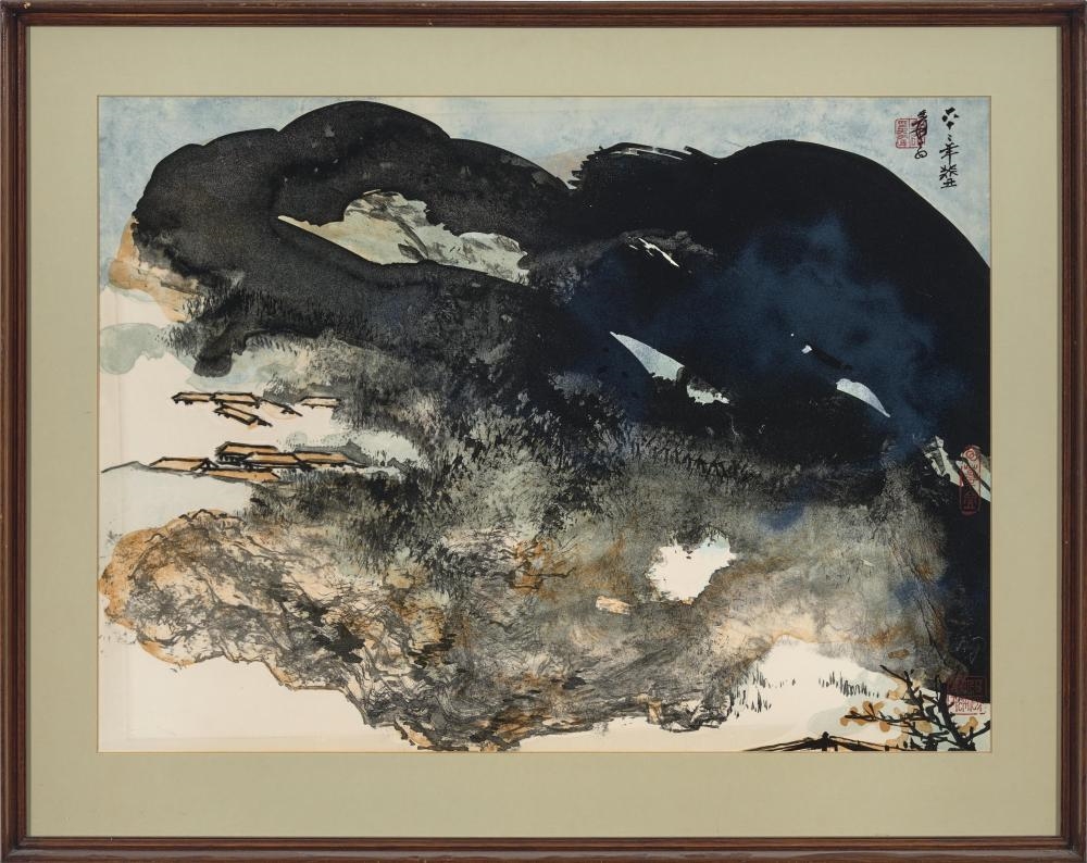 Artwork by Zhang Daqian, Five Lithographs, Made of lithographs