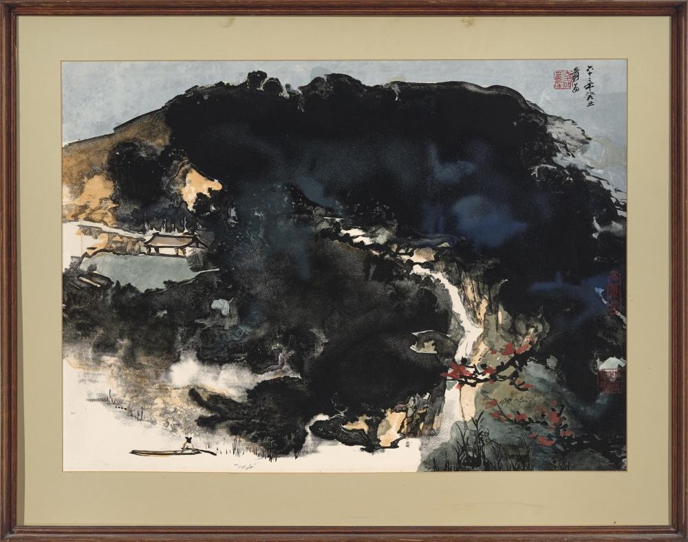 Artwork by Zhang Daqian, Five Lithographs, Made of lithographs