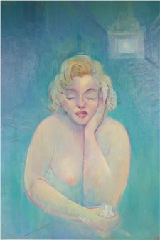 study of a female nude - A. E. Hance