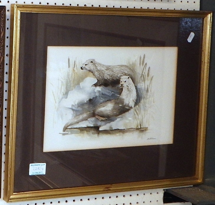 Artwork by Robert E. Fuller, A Robert Fuller limited edition print together with three other pictures