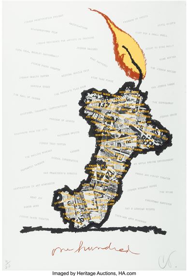 Centennial Print, Judson Memorial Church by Claes Oldenburg, 1990