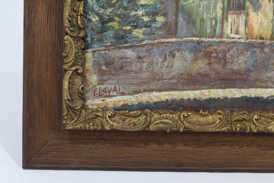 Artwork by Fernand Laval, The Moulin de la Galette, Made of Oil on card