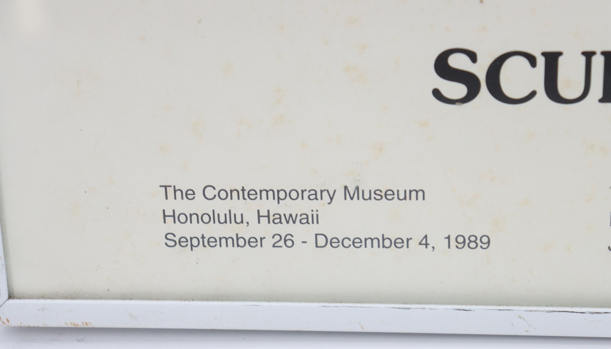 Artwork by Duane Hanson, Two of the artist's stunningly lifelike figures as bored tourists in a tropical paradise, Made of Poster