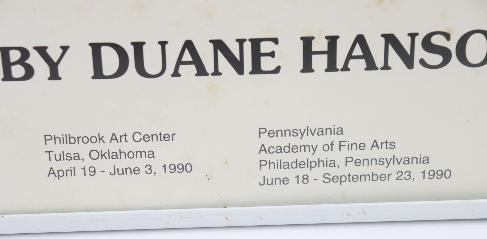 Artwork by Duane Hanson, Two of the artist's stunningly lifelike figures as bored tourists in a tropical paradise, Made of Poster