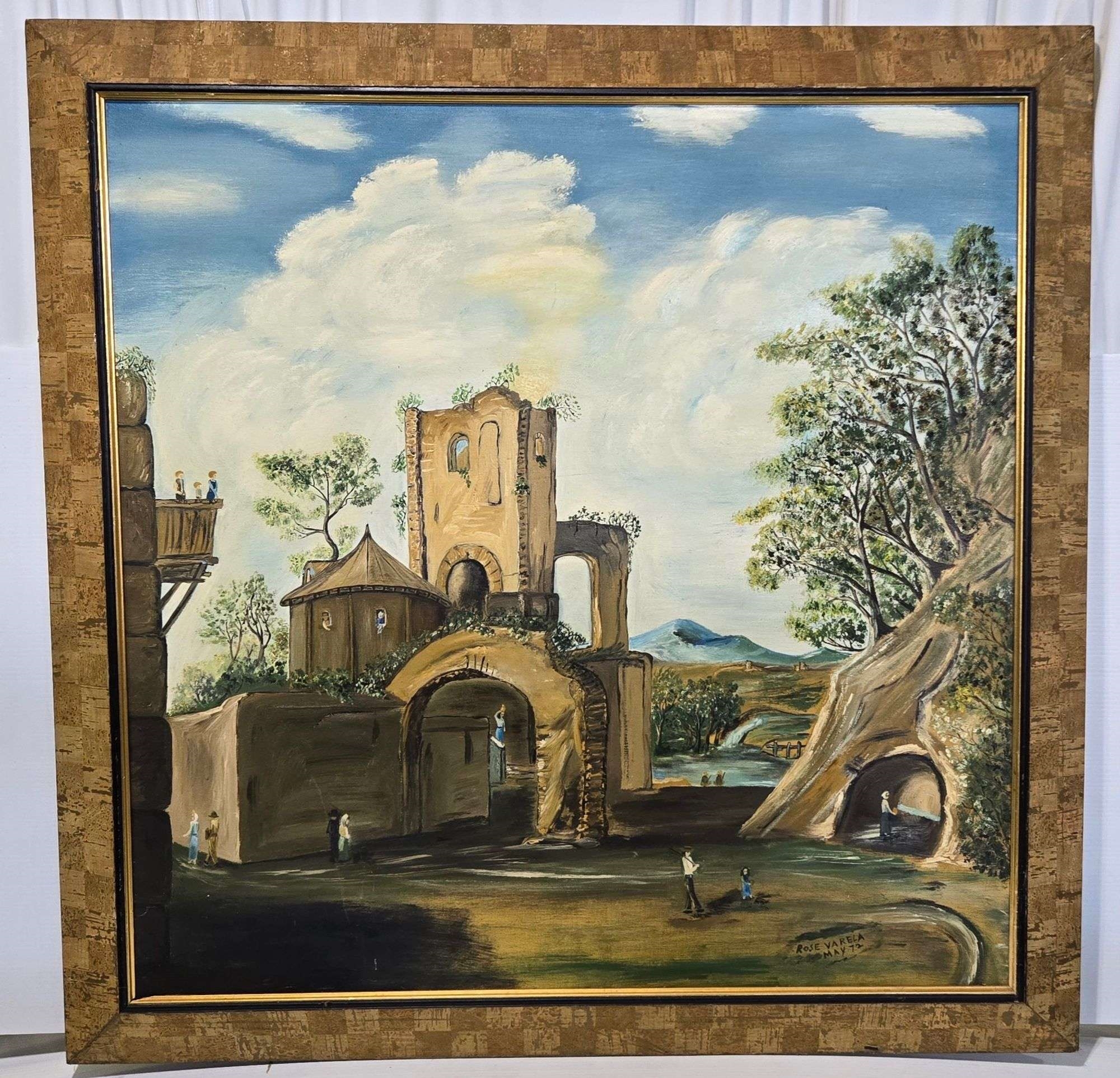 Artwork by Rose Varela, D) Wood framed painting by Rose Varela, Made of painting by Rose Varela.
Painting