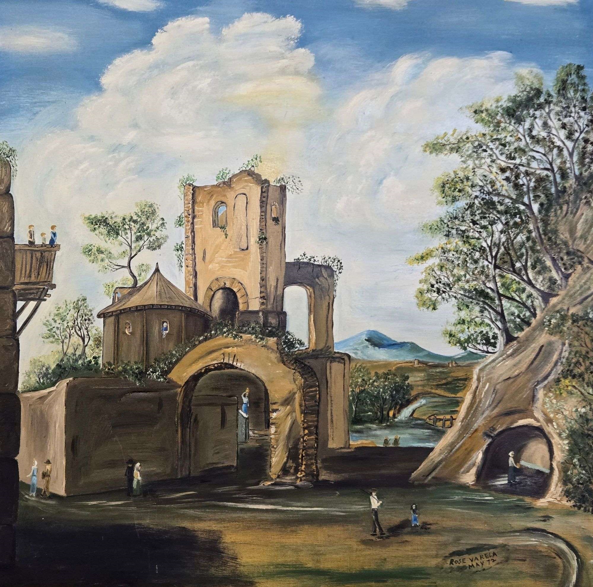 Artwork by Rose Varela, D) Wood framed painting by Rose Varela, Made of painting by Rose Varela.
Painting