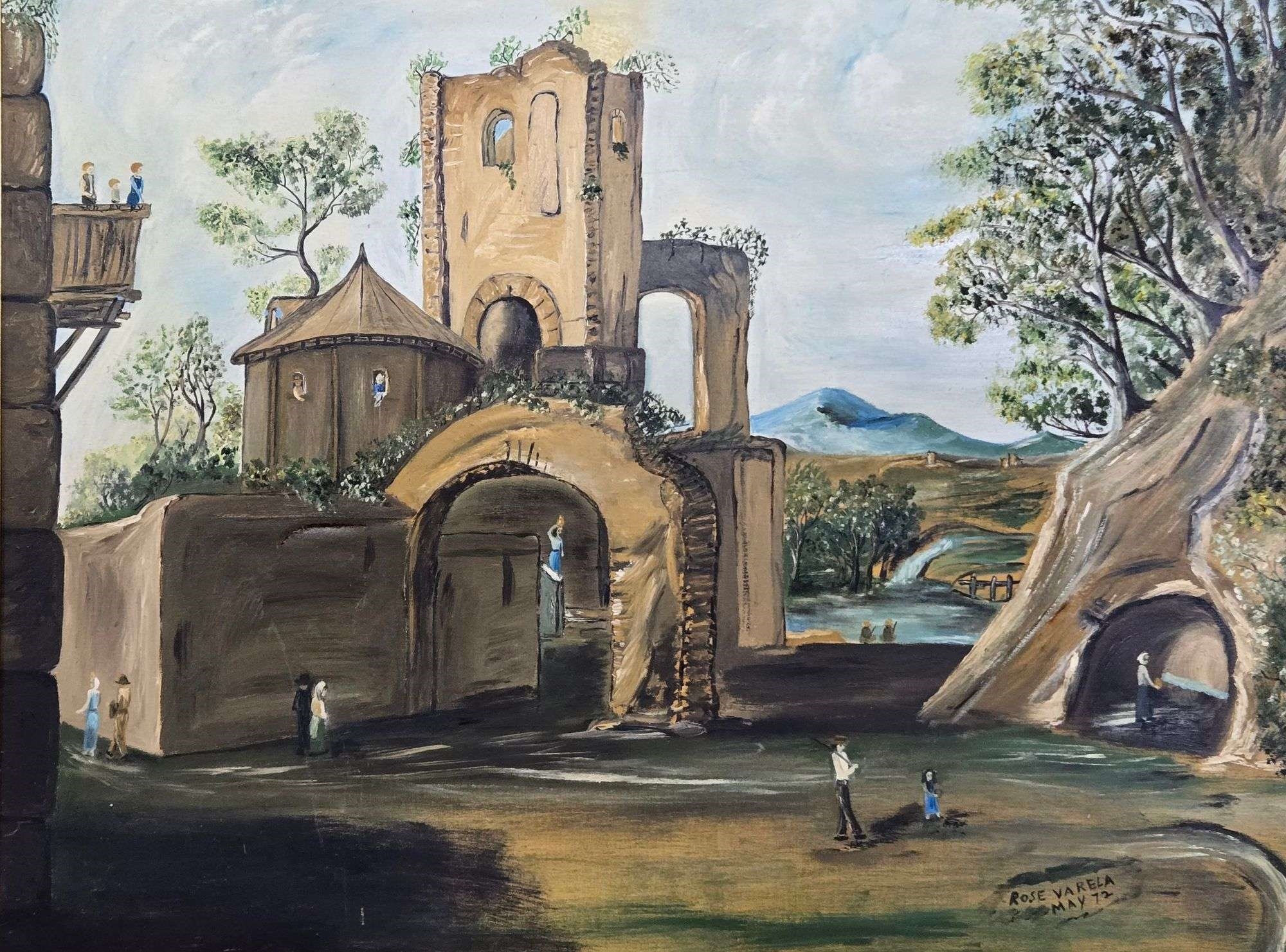 Artwork by Rose Varela, D) Wood framed painting by Rose Varela, Made of painting by Rose Varela.
Painting