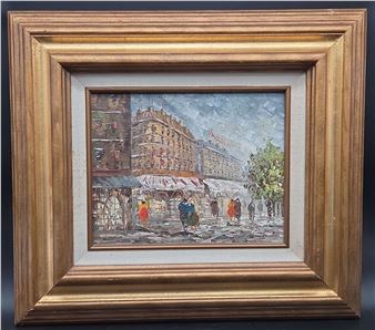D) Parisian Oil Painting by Caroline Burnette - Caroline Burnette