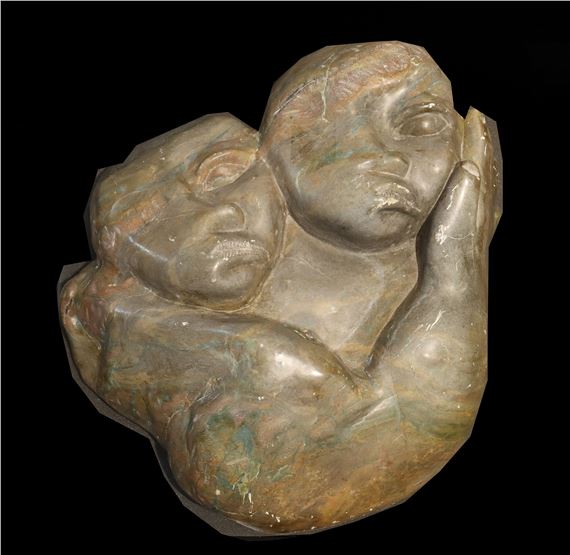 David Mutasa | African Carved Stone Sculpture of a Man and Woman ...
