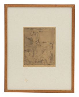 Robert Ferguson 1951 Print in the Style of Modigliani - Robert Ferguson