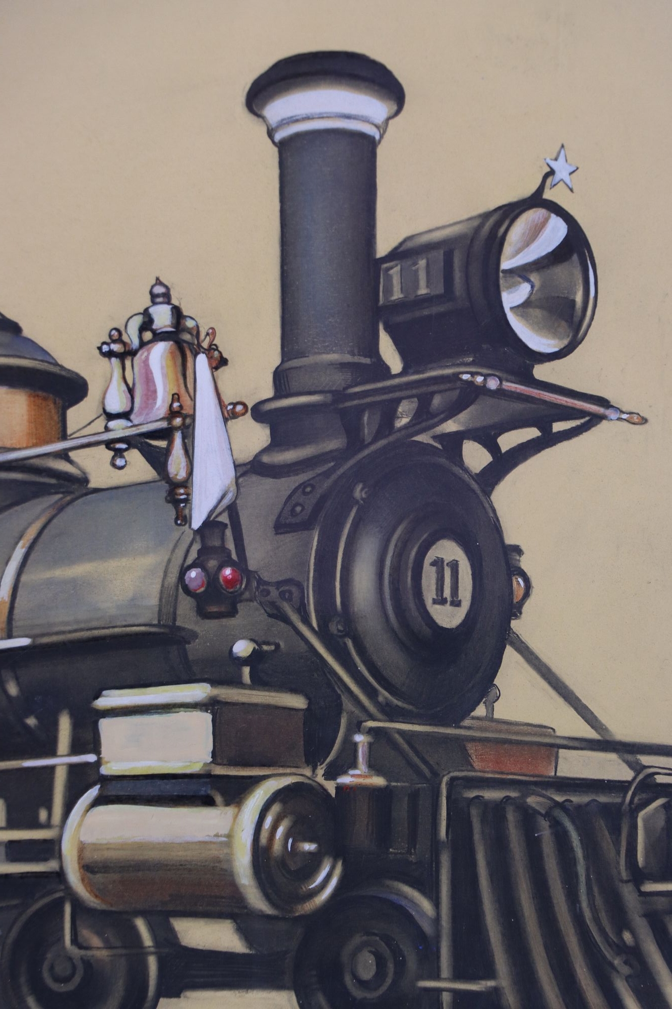 Robert Caples | Original Painting of the Steam Locomotive #11 of the ...