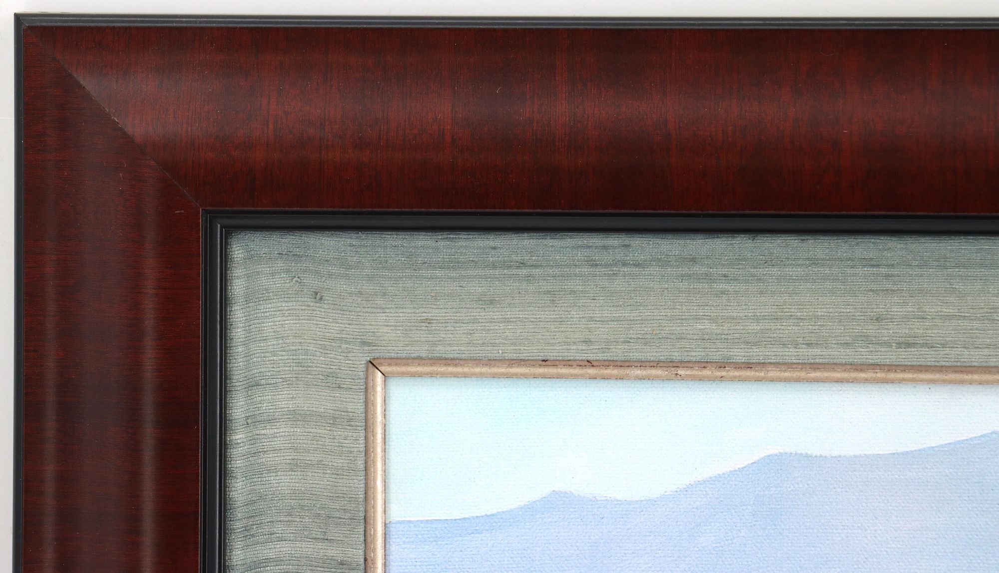 Artwork by Andrew Bolam, Canvas Print of a 1920's-1930's Hacker Craft Triple Cockpit Runabout and Another Boat on Lake Tahoe, Made of Canvas Print