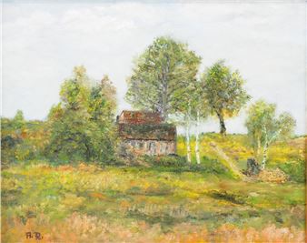 Gehöft unter Bäumen - Resch, Anna