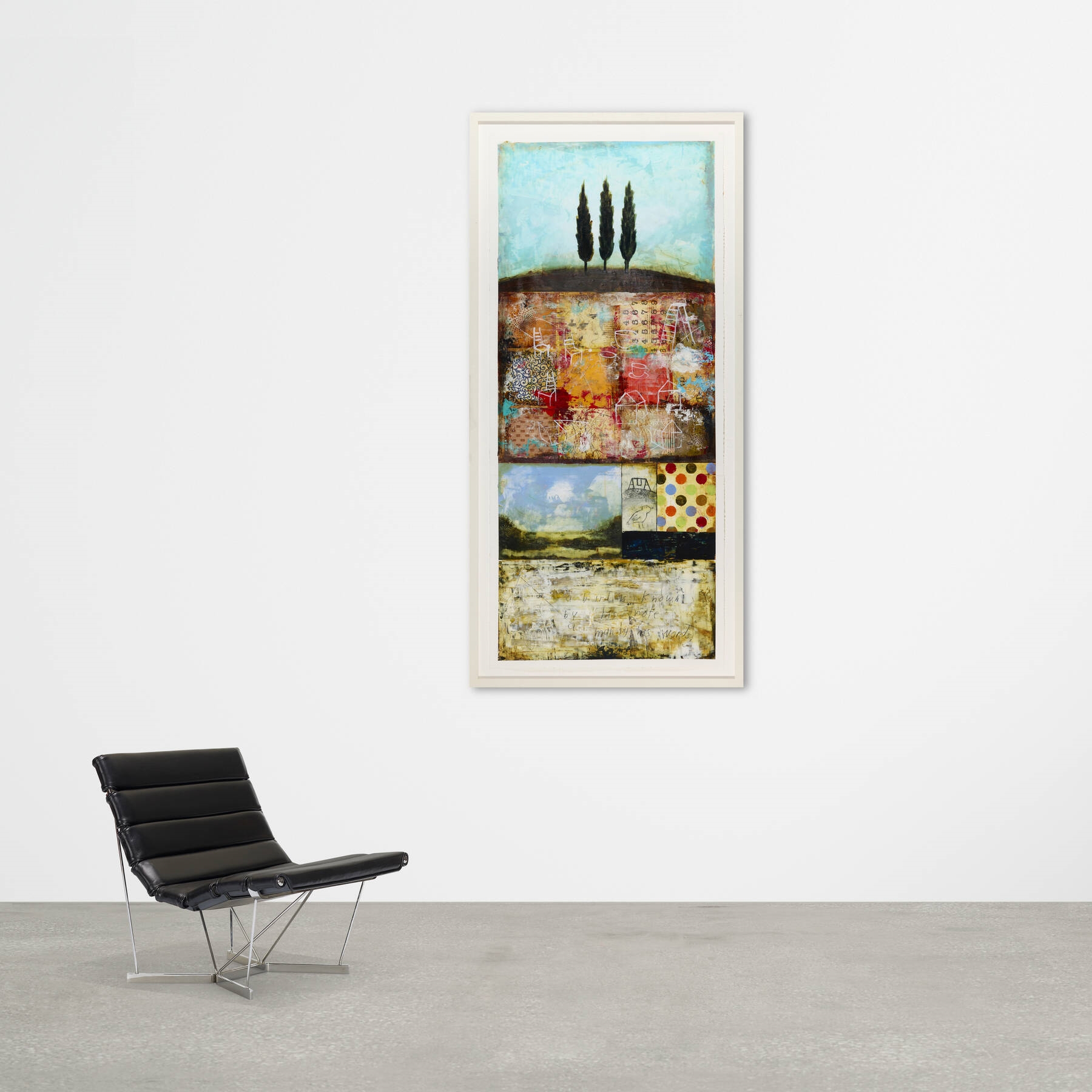 Artwork by Cheryl Warrick, Note, Made of acrylic and mixed media on paper