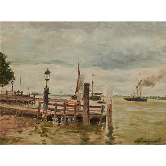 Coastal Scene - Lucien Henri Grandgerard