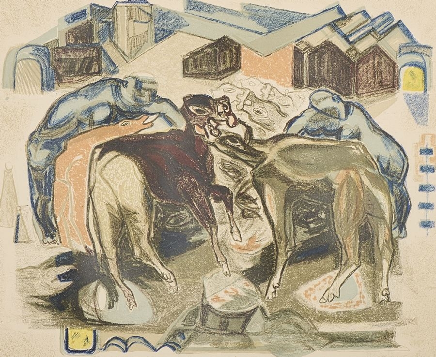 Artwork by Siri Derkert, Sweden. Signed, Made of colored lithograph