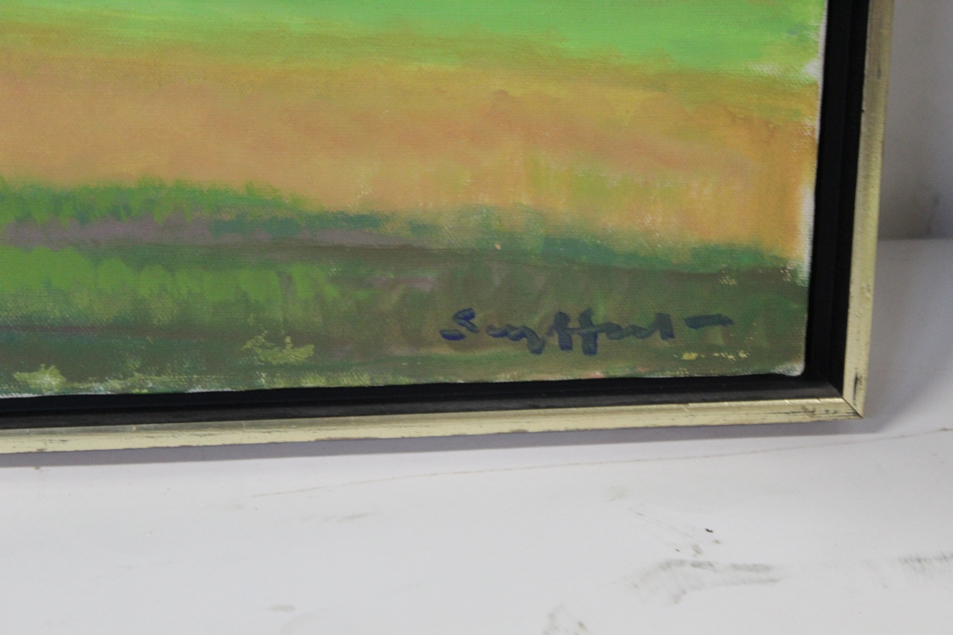 Artwork by Robert Seyffert, Chester yatch club; Horse at barn, Made of Oils on canvas