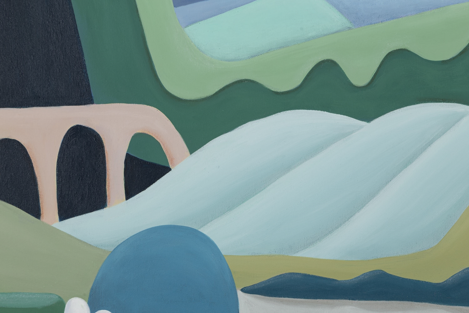 Artwork by Magdalena Magiera, Harmony" from the "Myland" series, Made of acrylic, pastel, crayon/canvas