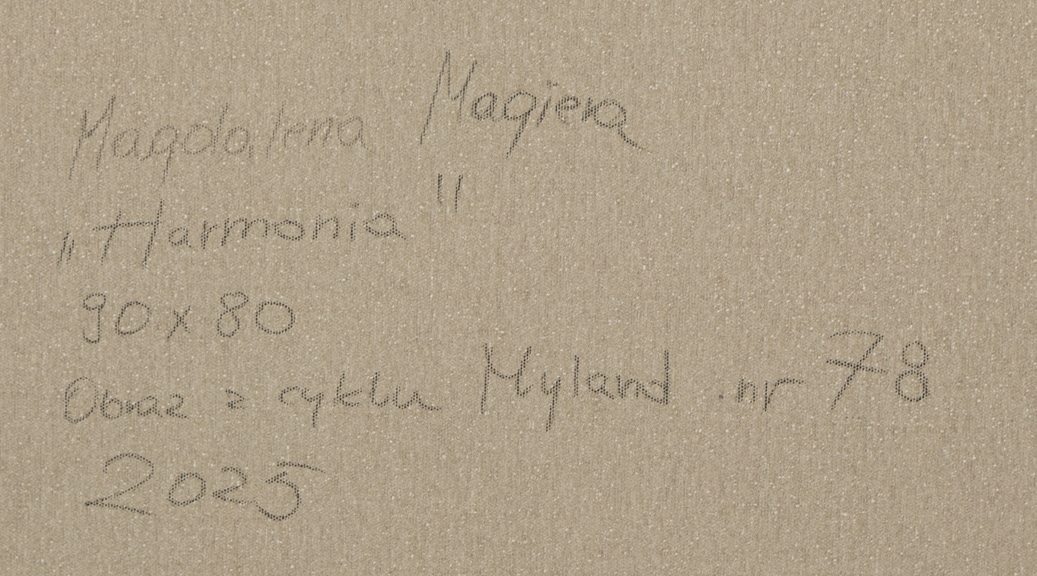 Artwork by Magdalena Magiera, Harmony" from the "Myland" series, Made of acrylic, pastel, crayon/canvas