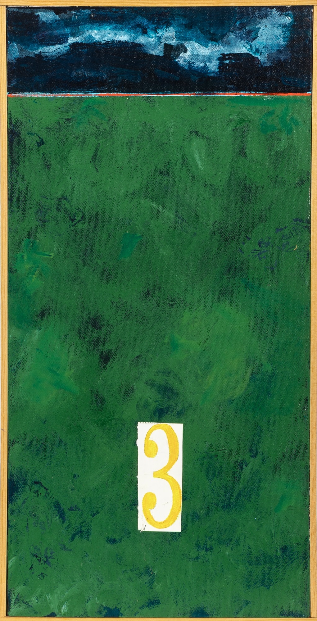 Artwork by J. Bowyer Bell, Three Green Fields, Made of Oil and collage on canvas