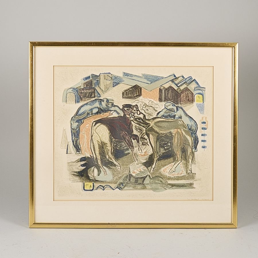 Artwork by Siri Derkert, Sweden. Signed, Made of colored lithograph