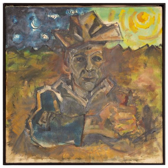 Ben Shahn | Multiple faces rendered in bright colors against a