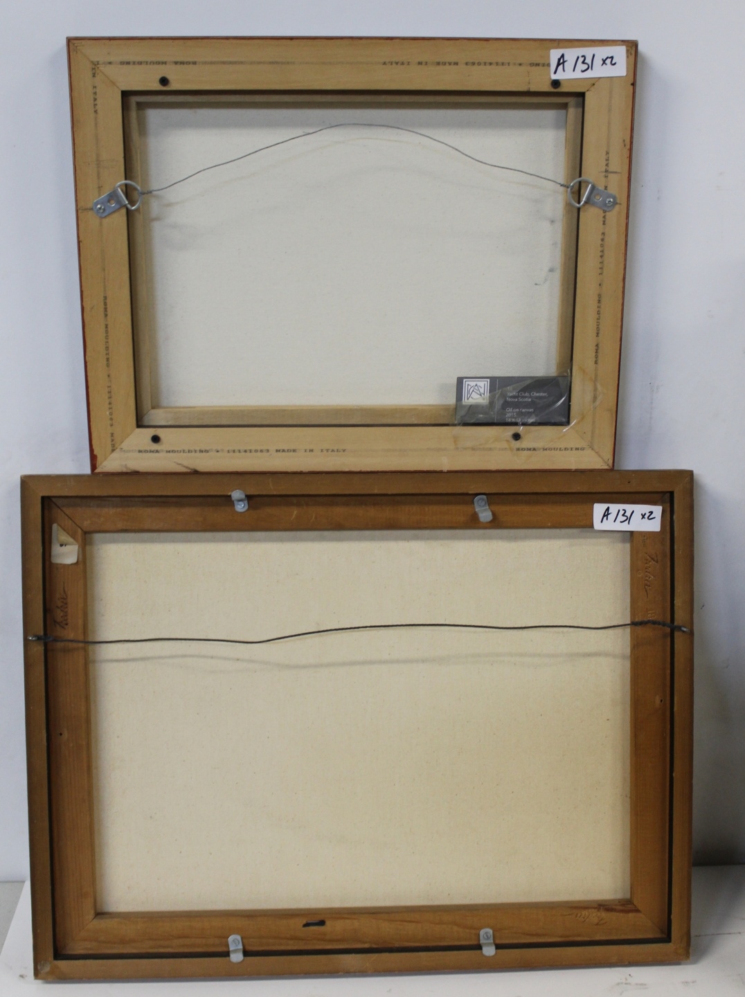 Artwork by Robert Seyffert, Chester yatch club; Horse at barn, Made of Oils on canvas