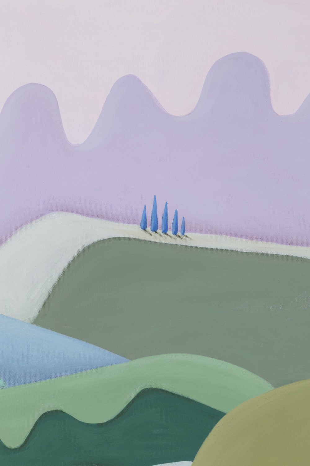 Artwork by Magdalena Magiera, Harmony" from the "Myland" series, Made of acrylic, pastel, crayon/canvas