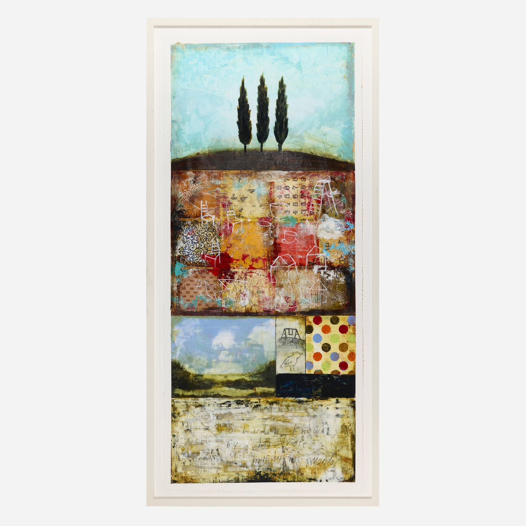 Artwork by Cheryl Warrick, Note, Made of acrylic and mixed media on paper