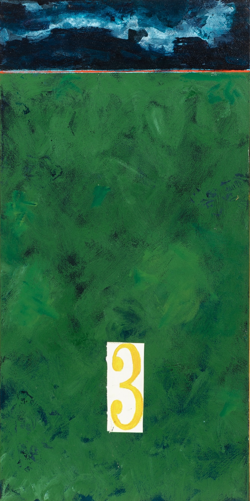 Artwork by J. Bowyer Bell, Three Green Fields, Made of Oil and collage on canvas