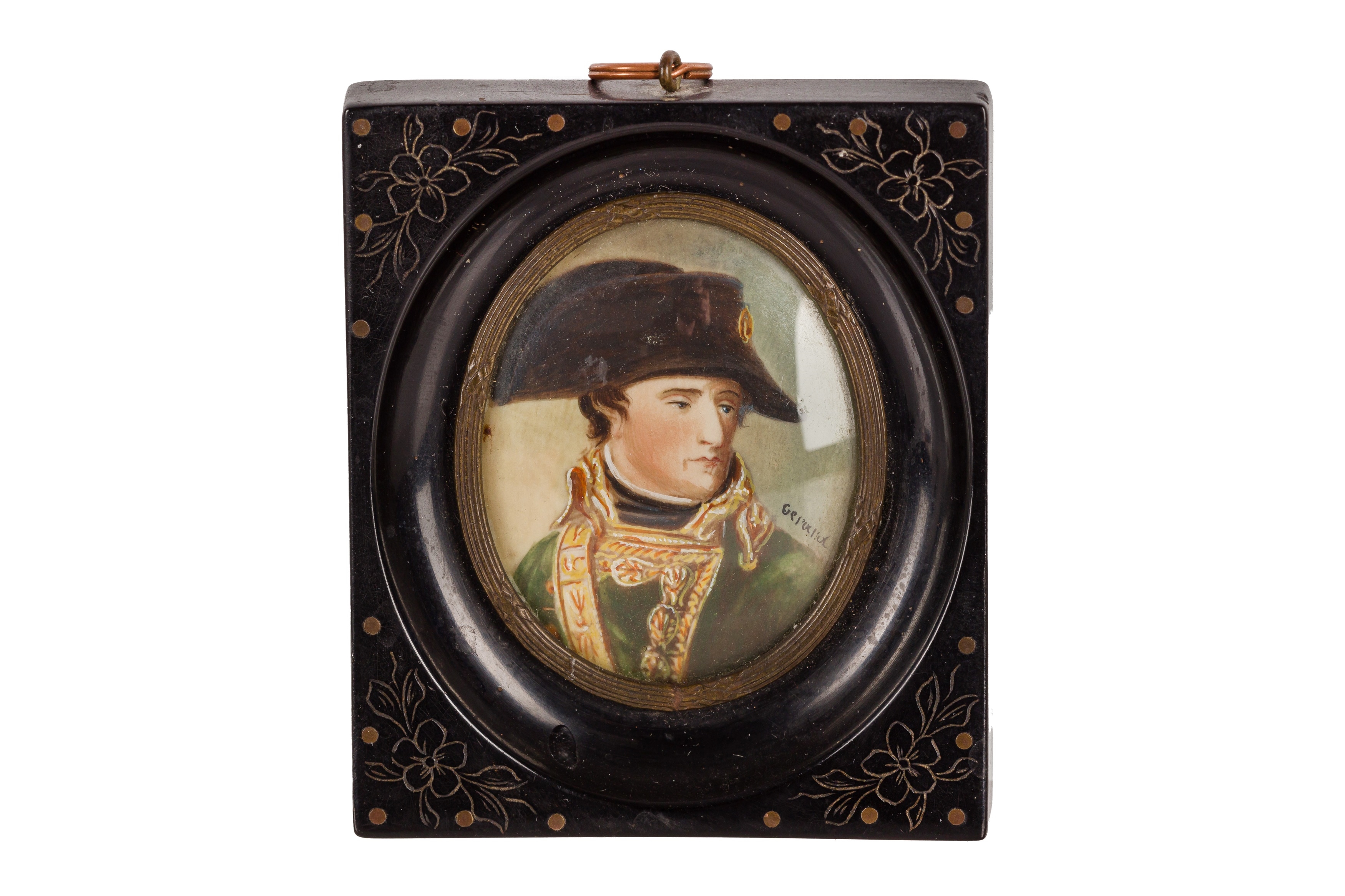 Artwork by Marguerite Gérard, Portrait of Napoleon, Made of watercolour on ivory