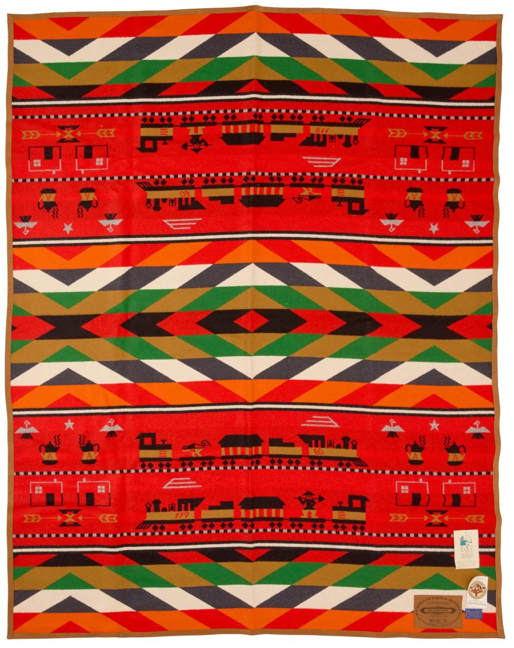 Artwork by Ramona Sakiestewa, Two Ramona Sakiestewa for Pendelton Limited Edition wool blankets, Made of wool/cotton