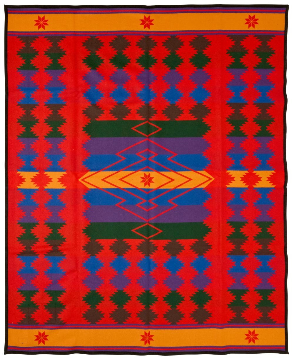 Artwork by Ramona Sakiestewa, Two Ramona Sakiestewa for Pendelton Limited Edition wool blankets, Made of wool/cotton