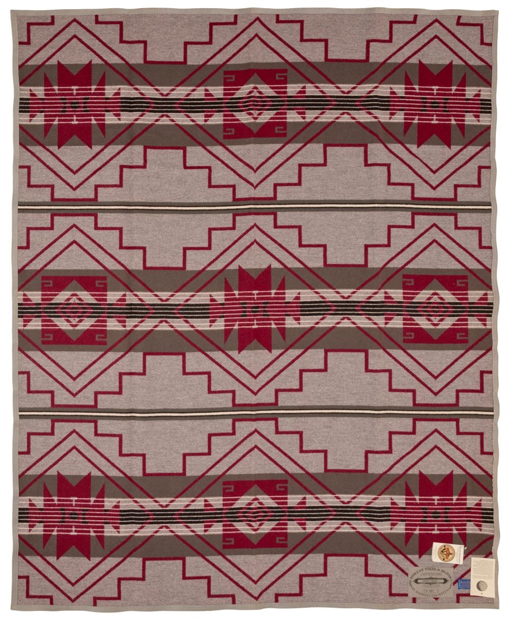 Artwork by Ramona Sakiestewa, Two Ramona Sakiestewa for Pendelton Limited Edition wool blankets, Made of wool/cotton