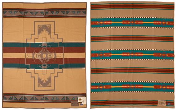 Two Ramona Sakiestewa for Pendelton Limited Edition wool blankets by Ramona Sakiestewa, Late 20th century