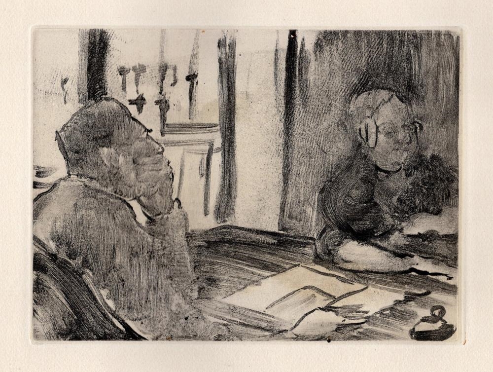 Artwork by Edgar Degas, Je Ne Comprends Pas, Dit M. Cardinal (I don't understand, said Mr. Cardinal, Made of Etching