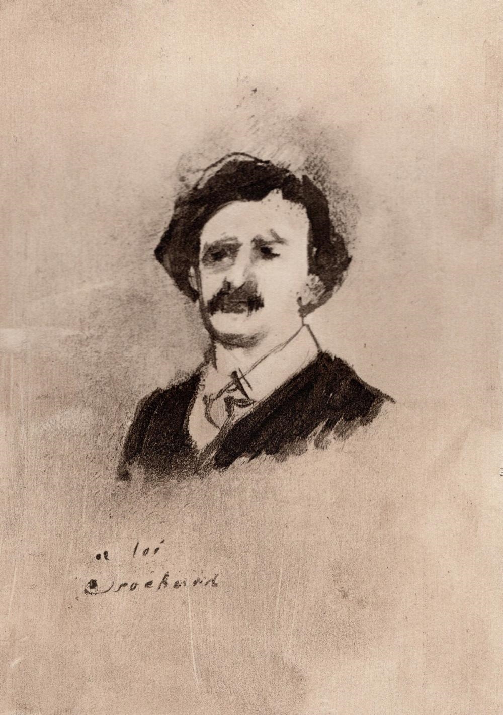 Artwork by Edgar Degas, Portrait De L'acteur Crochard, Made of Etching