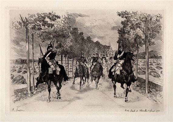 Cavalry by Auguste Lançon, 1876