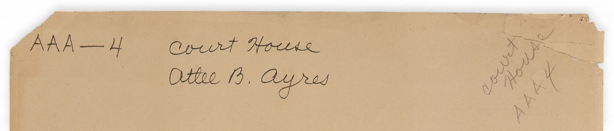 Artwork by Atlee B. Ayres, Texas Courthouse and Corpus Christi Bank, Made of mixed media, red colored pencil