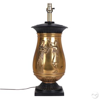 Greek Revival Bronze Urn Vintage Neoclassic Lamp - Fic Boucheron