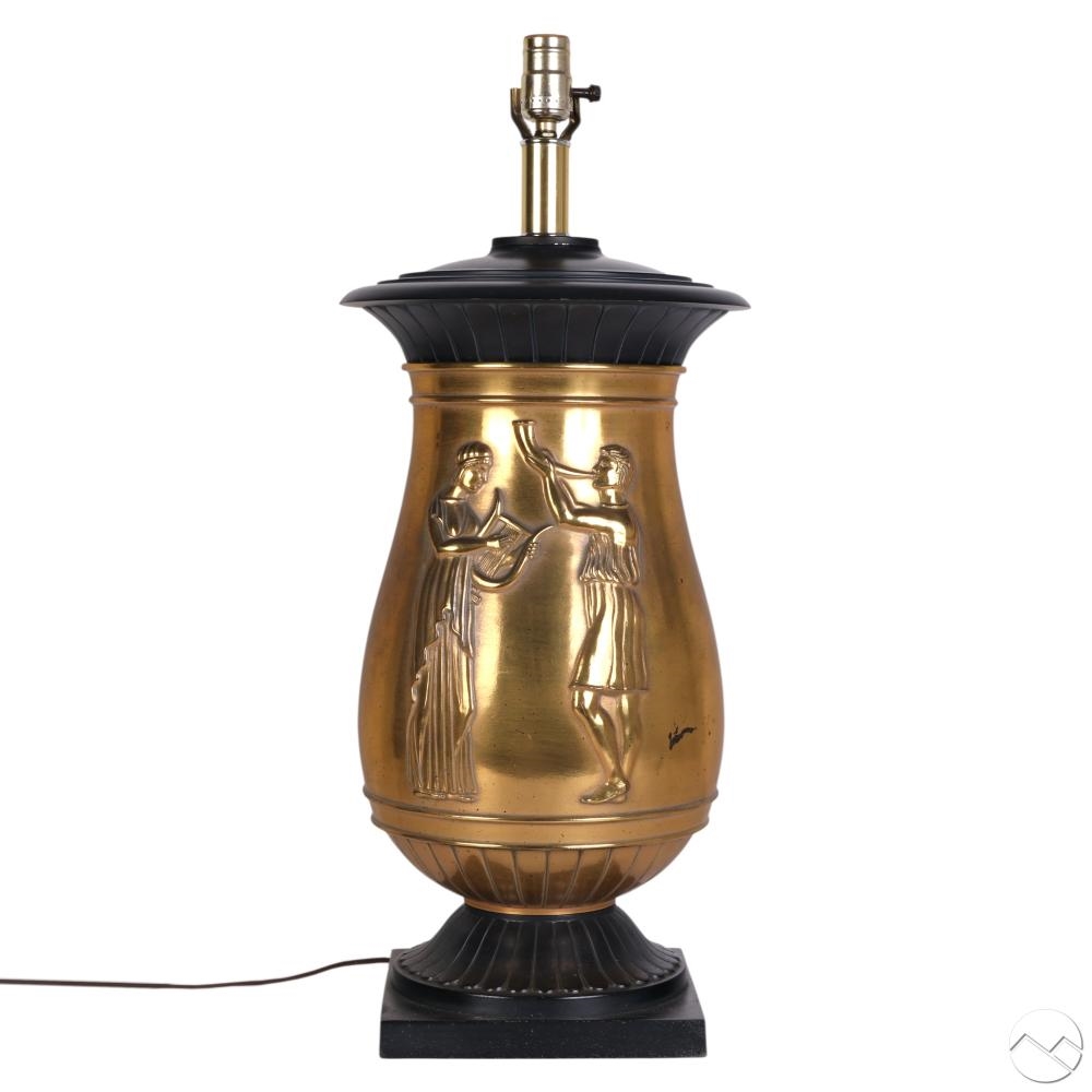 Artwork by Fic Boucheron, Greek Revival Bronze Urn Vintage Neoclassic Lamp, Made of Bronze