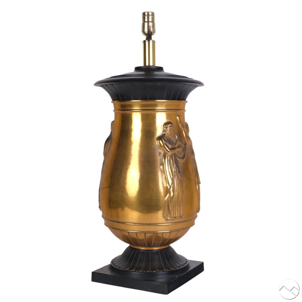 Artwork by Fic Boucheron, Greek Revival Bronze Urn Vintage Neoclassic Lamp, Made of Bronze