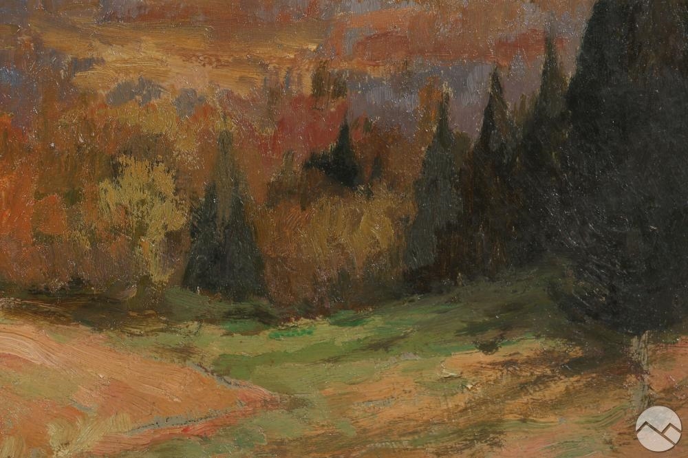 Artwork by James Goodwin McManus, Landscape Painting, Made of oil on board