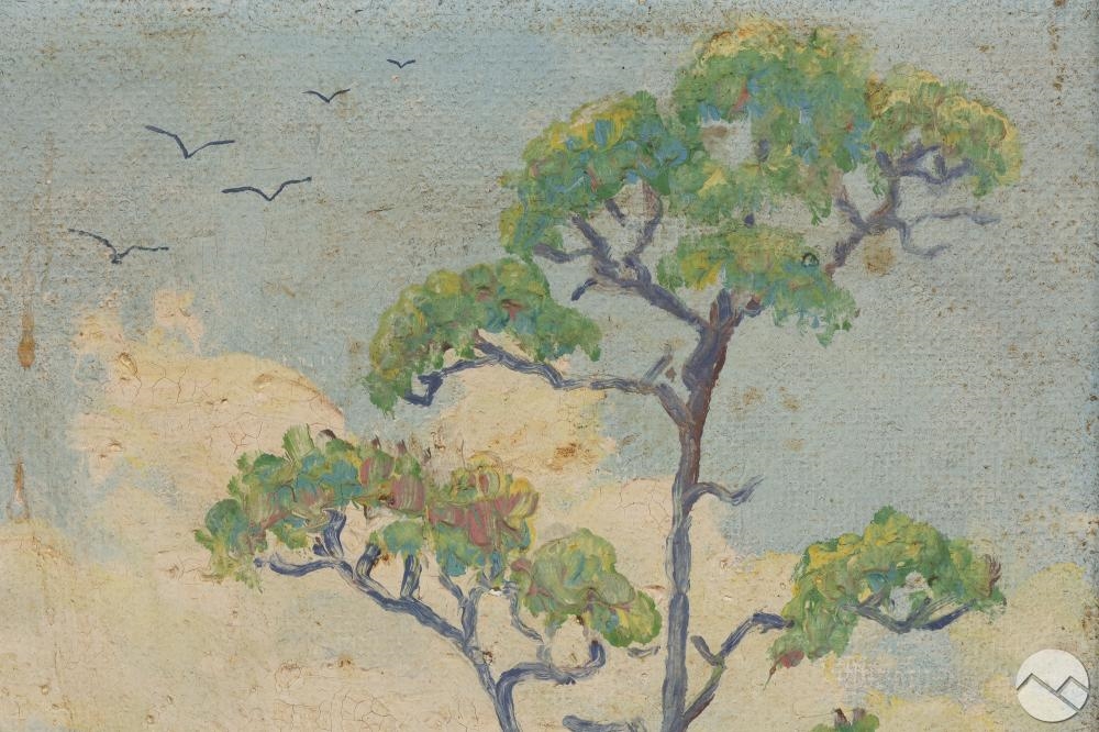 Artwork by J. Melvin Ziegler, Pine Tops, Made of Oil on board