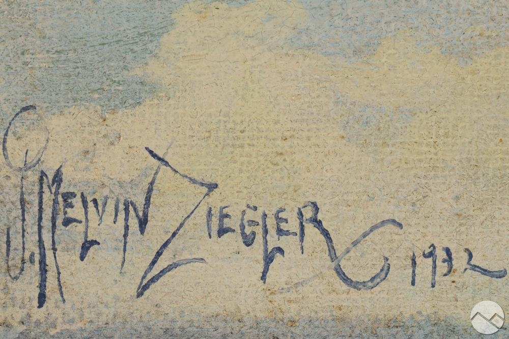 Artwork by J. Melvin Ziegler, Pine Tops, Made of Oil on board