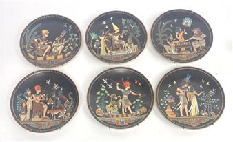 A Set of Six Osiris Porcelain Collectors Plates, Series: The Legend of Tutankhamun - Nageh Nassif Bichay