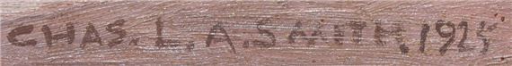 Charles L.A. Smith signature on oil on canvas, 1925.