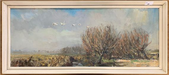 Beecles Marsh - George E. Roberts (british, 20th Century)