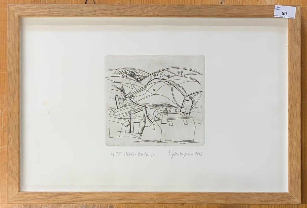 Artwork by Bryan Ingham, Hebden Bridge II, Made of etching with drypoint