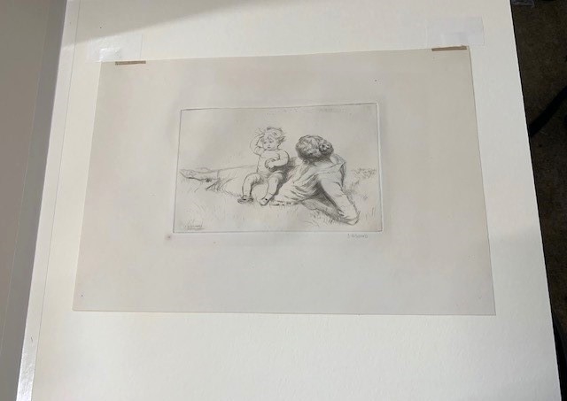 Artwork by James Henry Dowd, Mother and Child, Made of etching